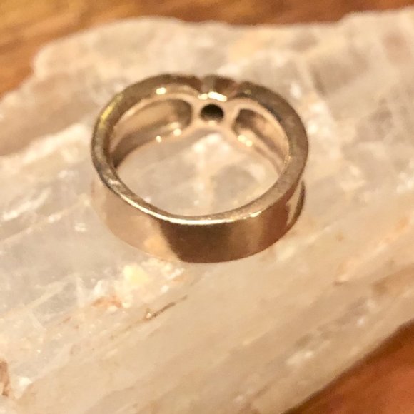 Solid rose gold & diamond ring Size 4.5 - Picture 4 of 7